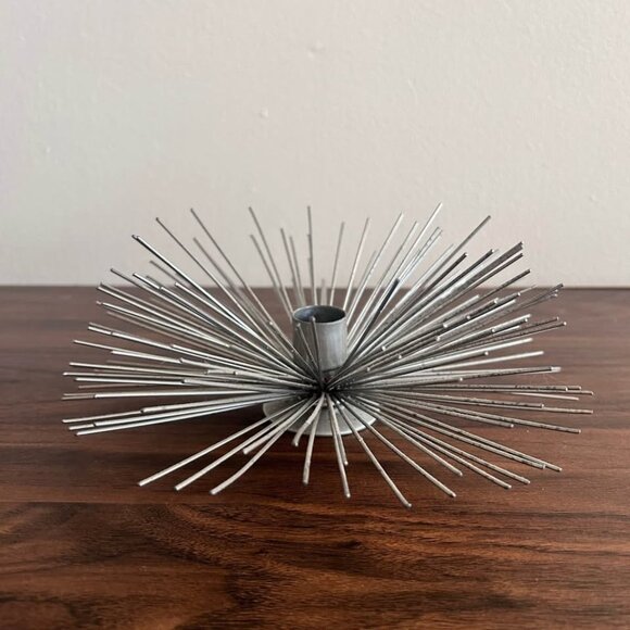 Vintage 50s 60s Mid-Century Modern Spiky Starburst Candleholder - Picture 3 of 10